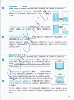 Контрольная окружающий мир 3 класс вода
