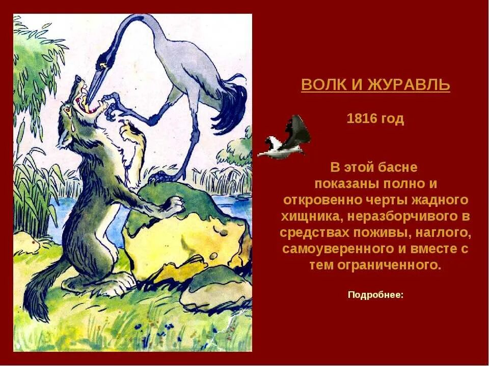 Басня Ивана Андреевича Крылова волк и журавль. И А Крылов басни волк и журавль квартет. Крылов басни змея