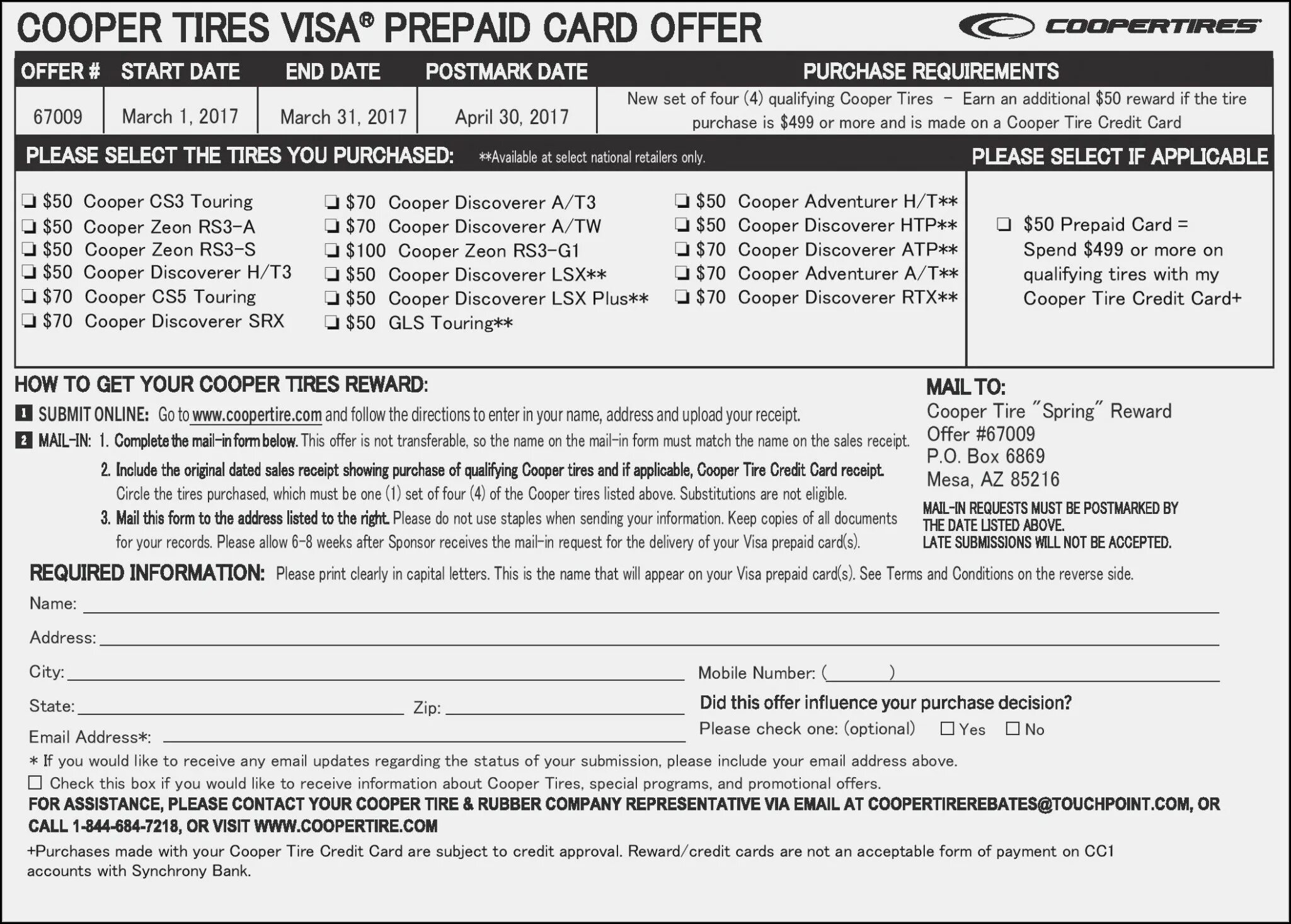 Form accept. Cooper adventurer. cooper adventurer tour. hotel rebate forms. upload your receipt.
