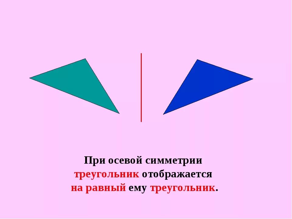 ОСТ симетрии треугольника. Осевая симметрия треугольника. Ось симметрии треугольника. Фигуры с осевой симметрией.