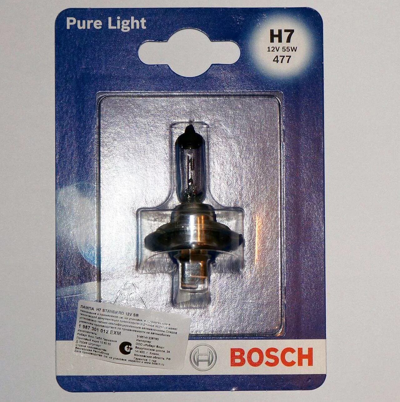 Bosch h7 12v 55w. Bosch Pure Light h7 12v 55w. Bosch h7-12-55 Pure Light. Лампы Bosch h4 Pure Light. Лампа галогенная Bosch h7 Pure Light 12v 55w,.