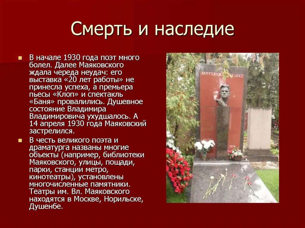 Последние дни маяковского. Смерть Маяковского могила. Новодевичье кладбище Маяковский. Могила Маяковского в Москве на Новодевичьем кладбище.