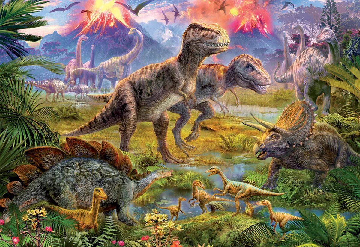 Познавательный про динозавров. Юрский период мезозойской эры. Мир динозавров. Эпоха динозавров. Пазл "динозавры".