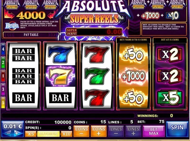 Absolut Slots. Multi Reels Classic Slots. Merkur super Reels.