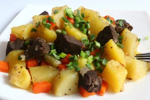 Печенка с картошкой