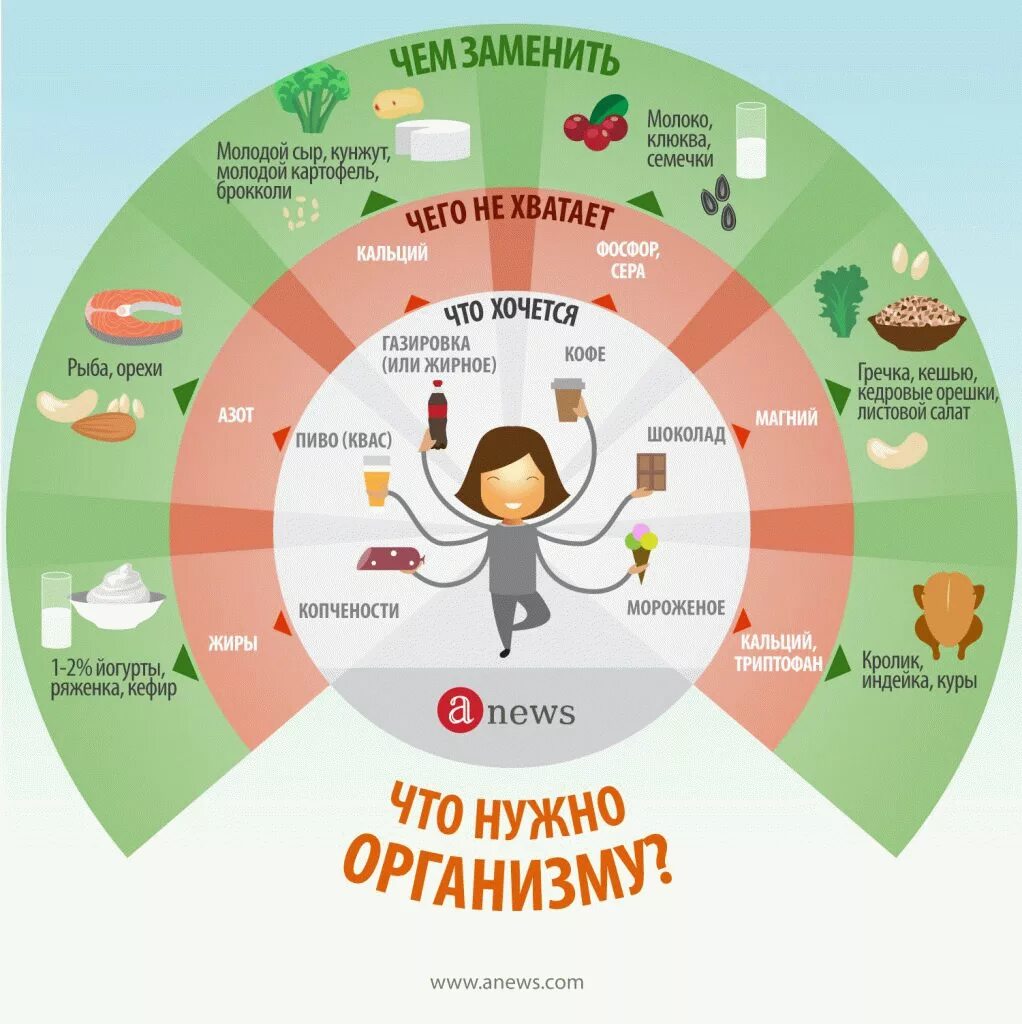 Что можно делать постоянно. Чего не хватает в организме. Правильное питание инфографика. Пянему хочерся слвзкое?. Когда хочется сладкого чего не хватает в организме.