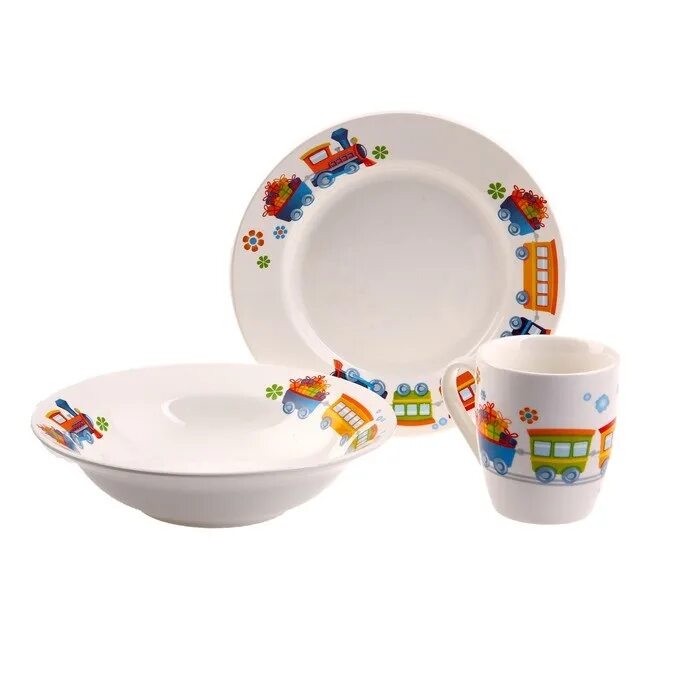 Кубаньфарфор набор детской посуды. Кубаньфарфор паровозик. Детский набор посуды с паровозом. Детские наборы посуды из фарфора.
