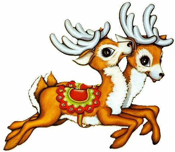 Год оленя какие года. Сказочный новогодний олень. Сказочный олень Деда Мороза. Новогодний олень рисунок. Новогодние животные на прозрачном фоне.