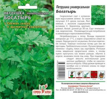 Петрушка семена лучшие