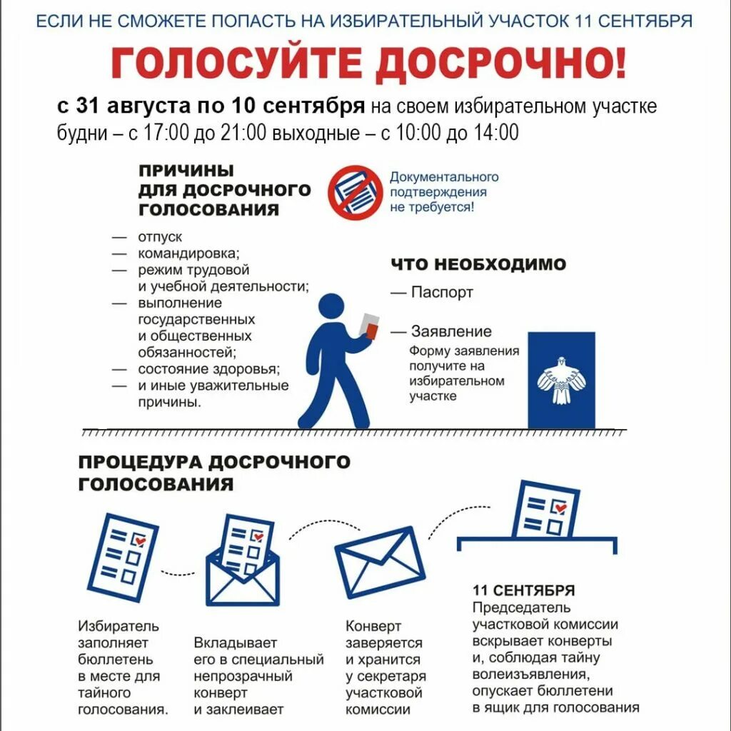 Как проголосовать досрочно