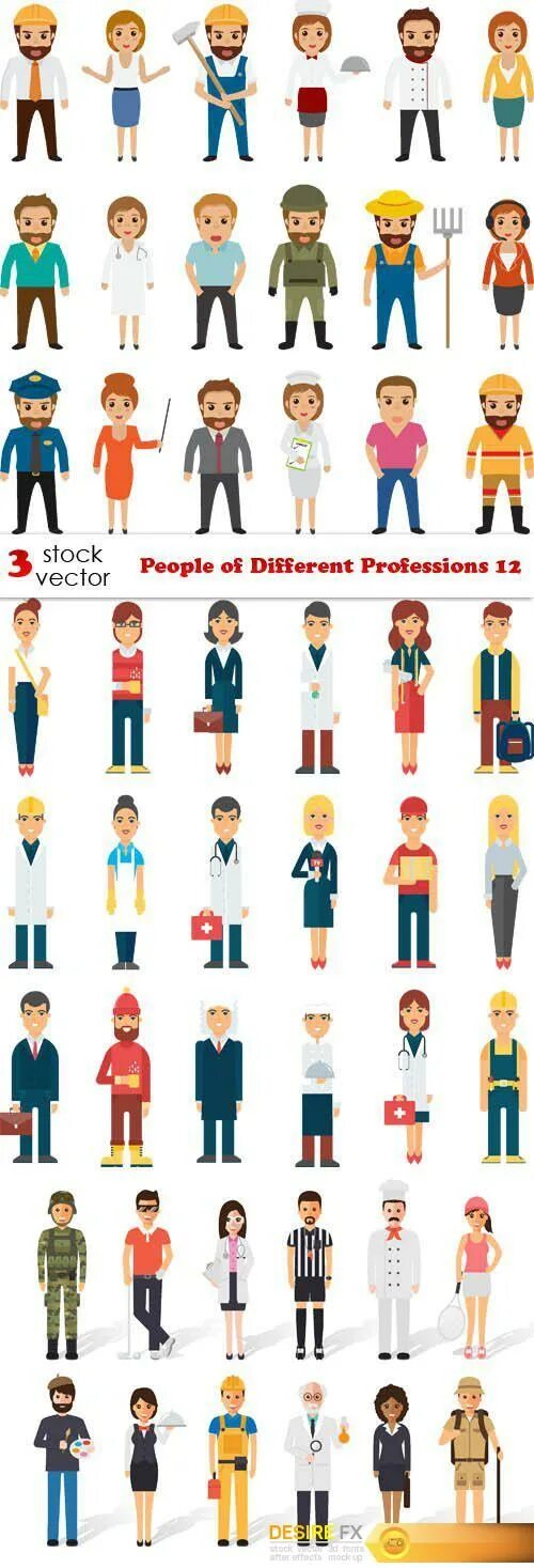 Different professions. Разные профессии. Человечки разных профессий. Рисунки людей разных профессий для детей. Люди разных профессий вектор.