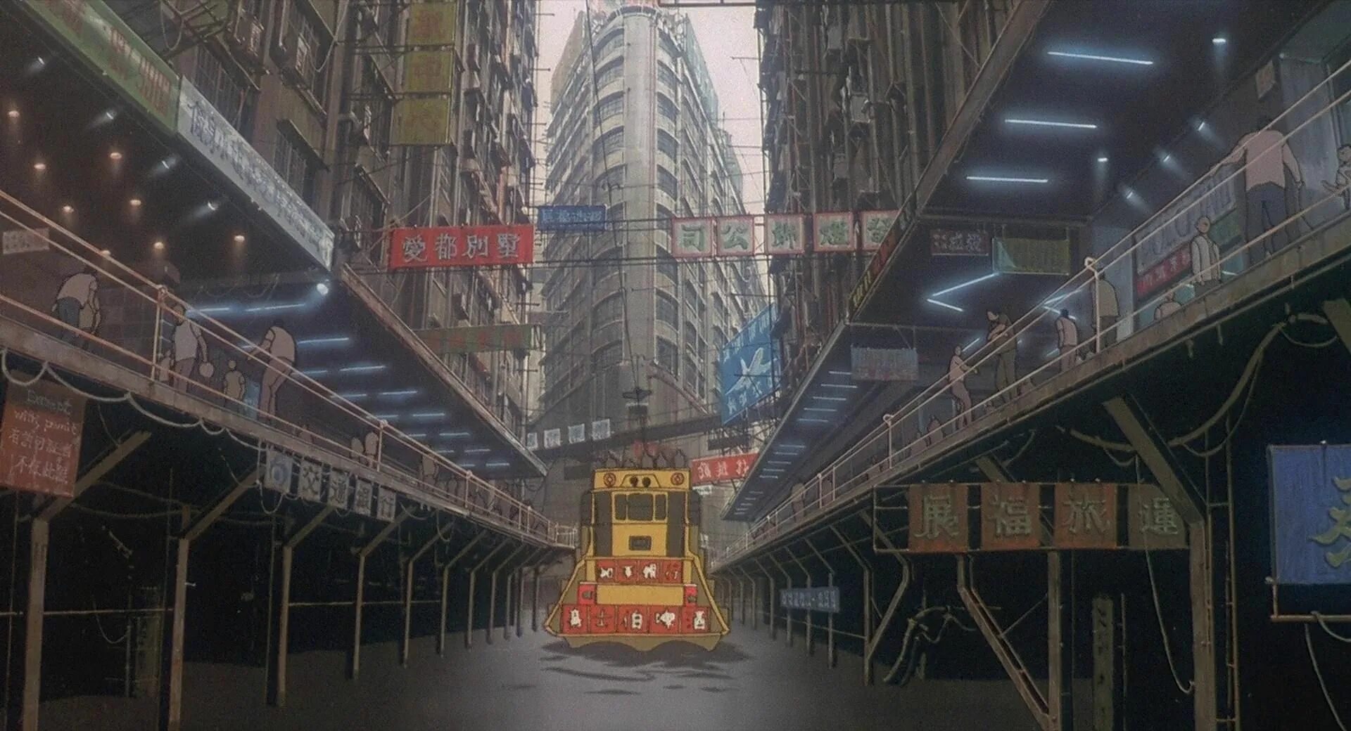 Ghost the future is a foreign. Ghost in the shell 1995. ghost in the shell 1995 улицы.