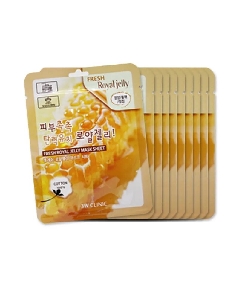 3w Clinic Fresh Royal Jelly Mask Sheet. 3w Clinic Fresh Royal Jelly Mask Sheet, 10шт. 3w Clinic Fresh Potato Mask Sheet. Royal Jelly Sheet Mask. Маска royal jelly