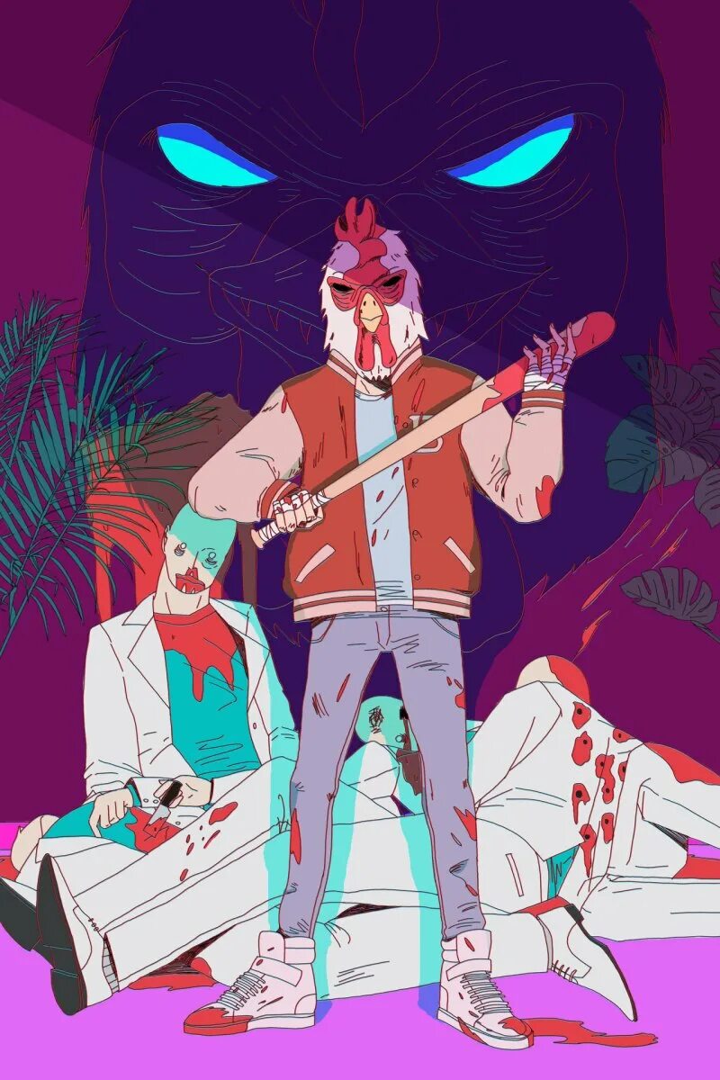 Hotline miami 3 real edition. Хотлайн Майами Джекет без маски. Джекет Хотлайн Майами арт.