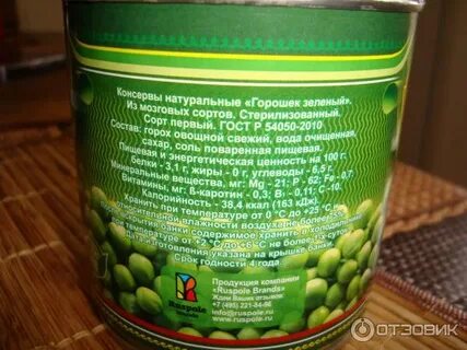 Сколько хранится открытый горошек