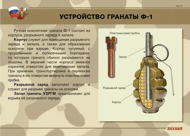 Граната разорвалась на два осколка