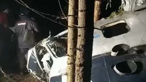 Крушение вертолета с песковым