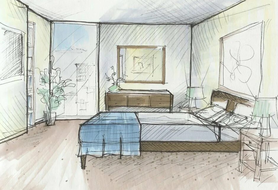Интерьер комнаты самостоятельно interior design one point perspective Perspective room, One point perspective ro