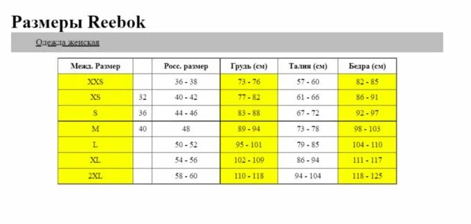 Рибок размеры мужские. Шорты Reebok Размерная сетка. Размерная сетка мужских штанов Reebok. Reebok таблица размеров женской одежды. Reebok 2x Размерная сетка женщины.