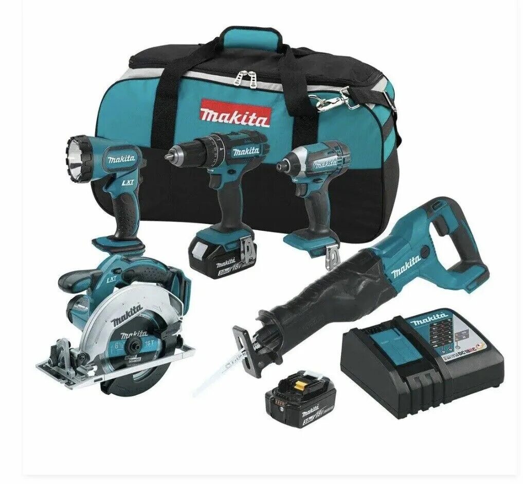 Makita lxt1500 18-Volt LXT Lithium-ion Cordless 15-piece Combo Kit. Makita lxt1500 набор. Набор аккумуляторных инструментов Makita lxt600. Набор аккумуляторных инструментов Makita 5в 1.