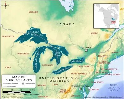 Great lakes of north america
