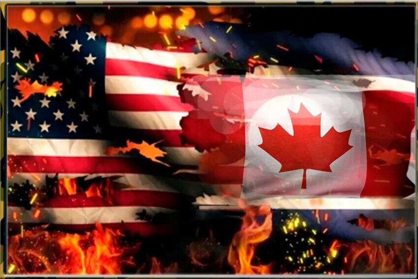 Россия атакует сша. Канада против Америки. Канада vs США.