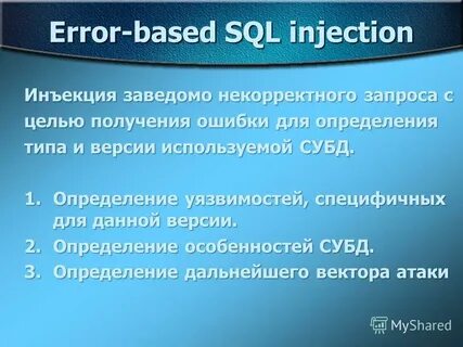 Error based