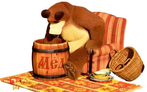 Медведь с медом картинки