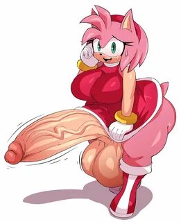 amy rose, sega, sonic (series), sonic the hedgehog (series), 1futa, anthro,...