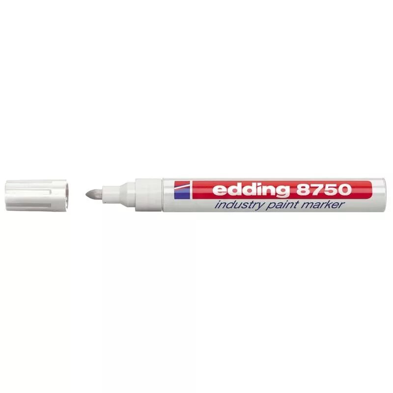 Маркер для промышленной графики Edding e-8750/49 белый 2-4мм. Edding 750 Paint Marker. Маркер по металлу Edding 8750 белый. Маркер Edding 750 белый. Несмываемый маркер по металлу