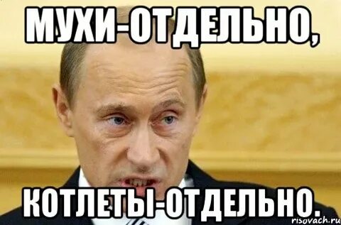 Мухи отдельно котлеты отдельно
