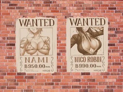 Download Wallpaper anime, anime girls, wall, big boobs, boobs, poster, Nami...