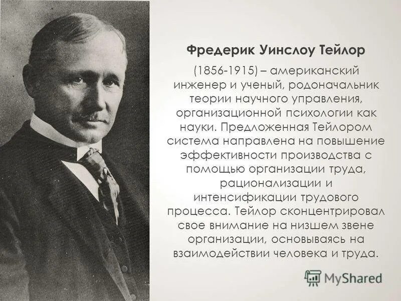 Фредерик Уинслоу Тейлор (1856–1915). Ф. Тейлор (1856–1915). Фредерик Уинслоу Тейлор менеджмент. Фредерик Уинслоу Тейлор теория. Тейлор кратко