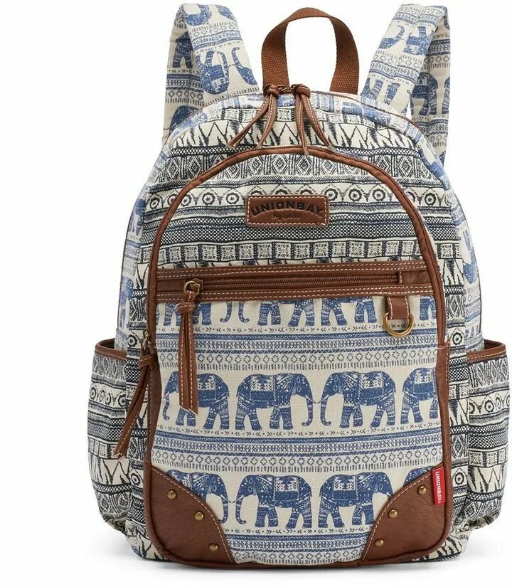 Незабудка на рюкзаке. Coach Court Backpack with graphic Plaid Print.