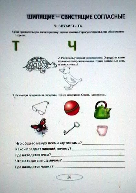 Дифференциация ч ц задания