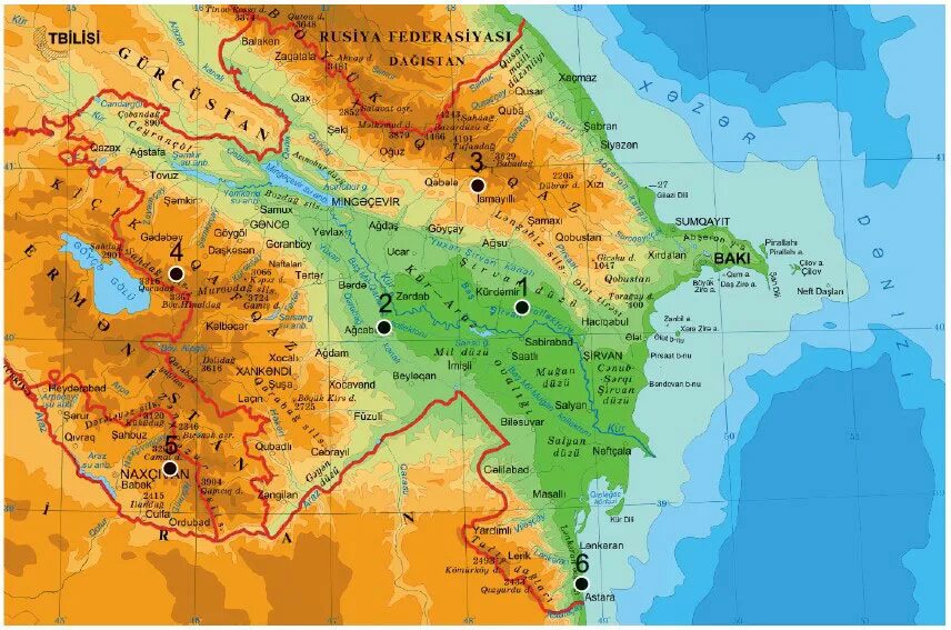 Карта рельефа Азербайджана. Республика Азербайджан на карте. Азербайджанская географическая карта. Azerbaijan физическая карта. Азербайджан география