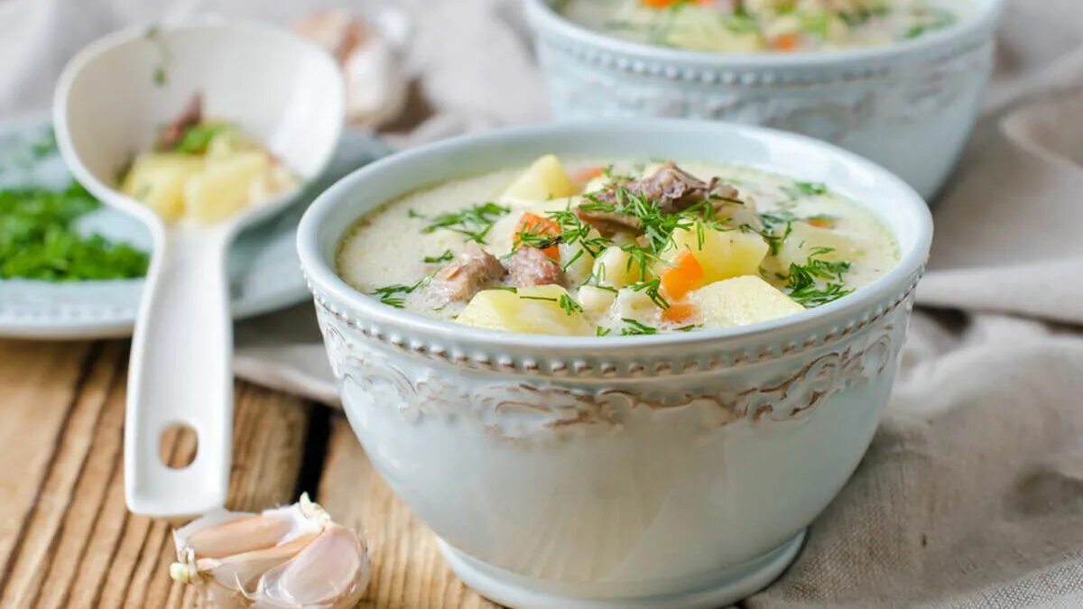 Суп куриный с сыром плавленным фото #ГОТОВИМСSAMURA сырный суп
