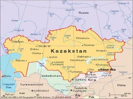 Названия субъектов которые граничат с казахстаном