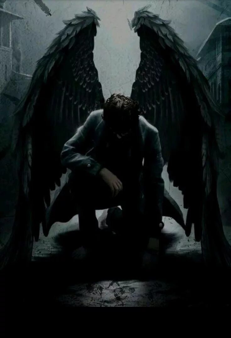 Черные ангелы читать. Черный ангел. Фото падшего ангела. Печальный демон.