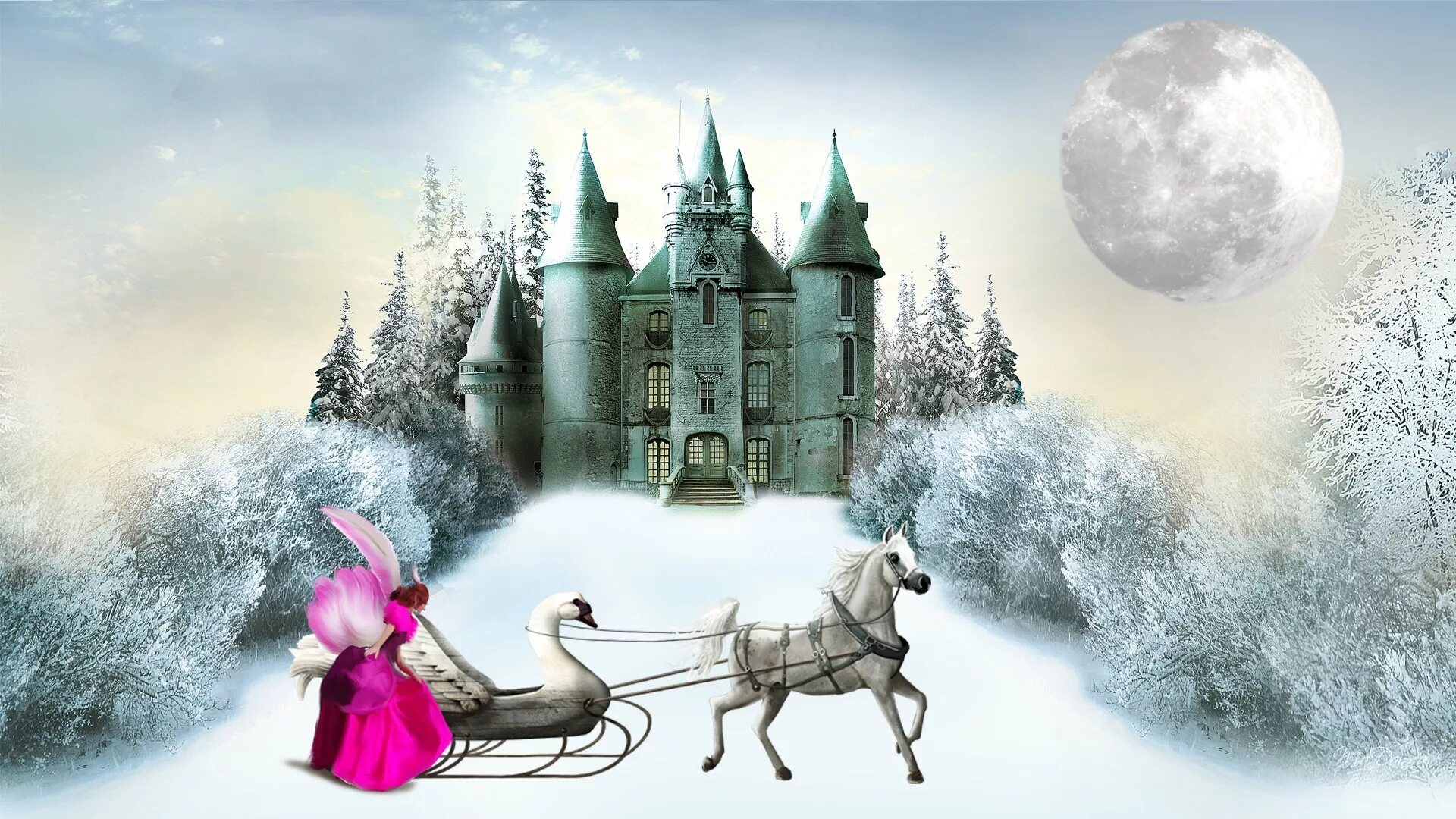 Замок зимой вышивка. Зимний замок картина. Haed зимний замок. Риолис замок нойшванштайн зимой. Хроники нарнии снежная королева.