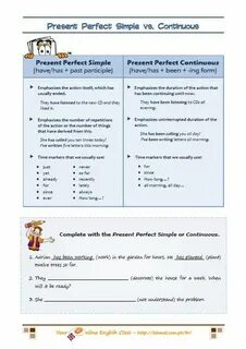Present perfect present perfect continuous exercise
