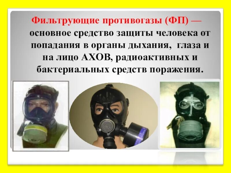 Цвет противогаза от радиоактивного йода. Фильтрующие противогазы СИЗ. Противогаз ОБЖ. Средства индивидуальной защиты АХОВ. Средства защиты органов дыхания от АХОВ.