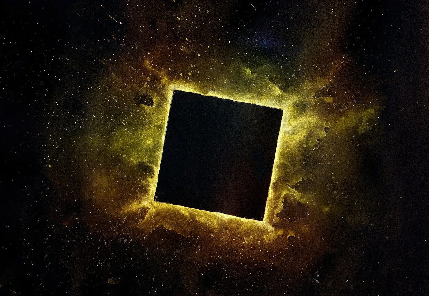 Космос черно желтый. Космический квадрат. Черный квадрат. Космос квадратная. Фон космос квадрат.