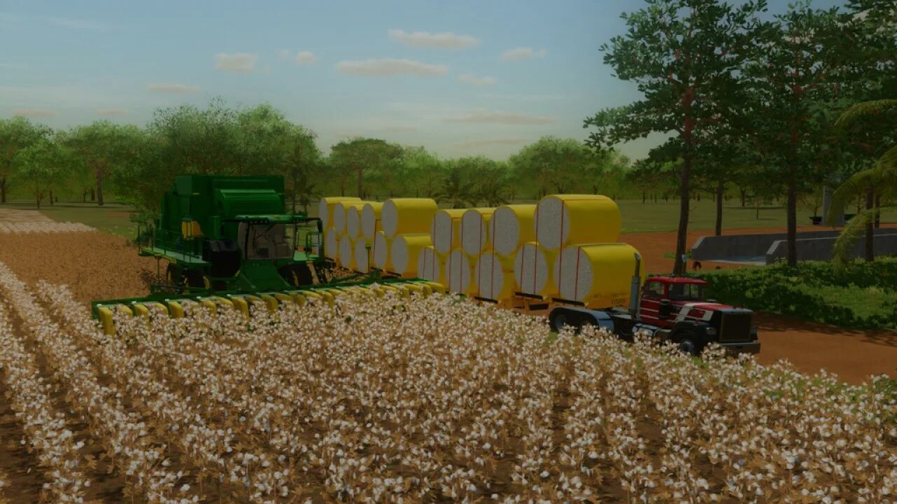 Farming Simulator 22 хлопковые тюки. Fs22 Cotton Harvester. Autoload малые тюки ФС 19. Farming Simulator 22 прицеп хлопк. Тюк хлопка