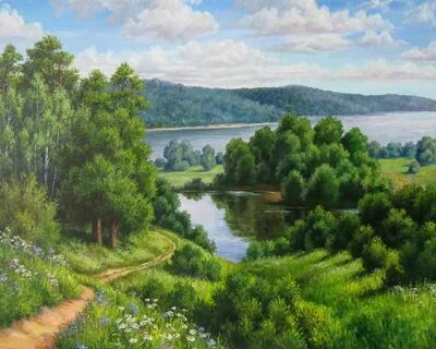 Картины по номерам река
