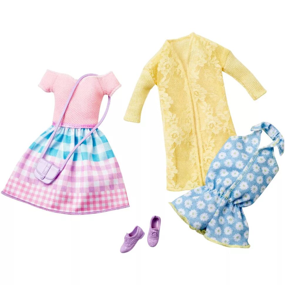 Какую одежду для кукол. Набор модной одежды для Barbie Gingham Rainbow. Одежда для кукол. Одежда для Барби. Куколки с одеждой.