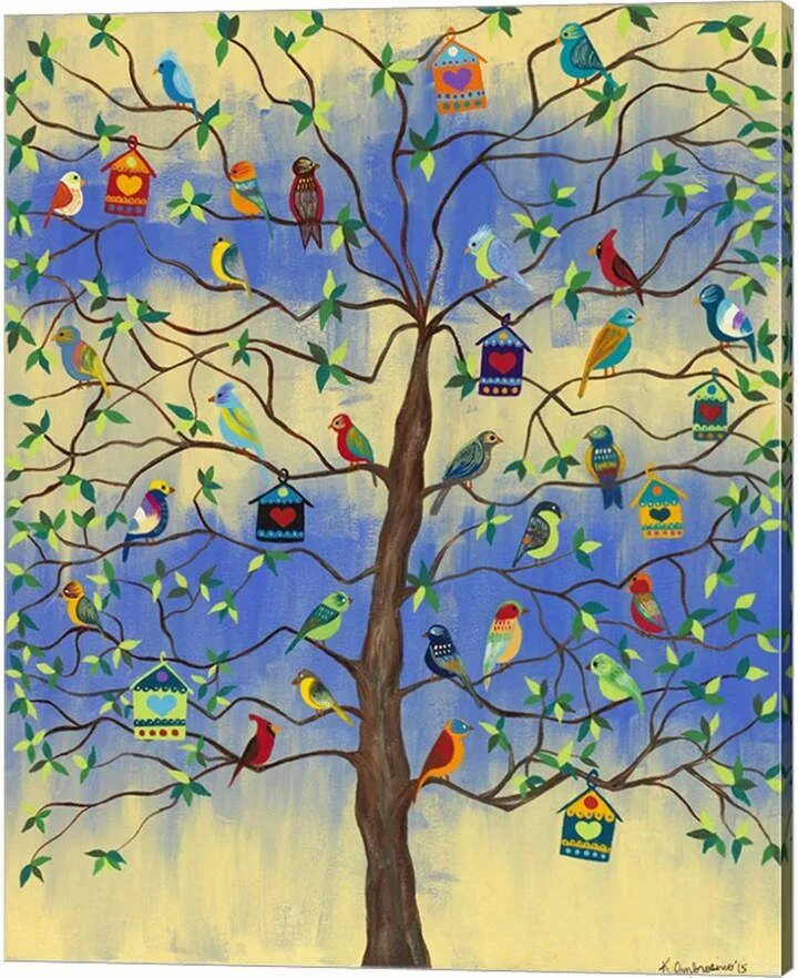 There birds are the tree