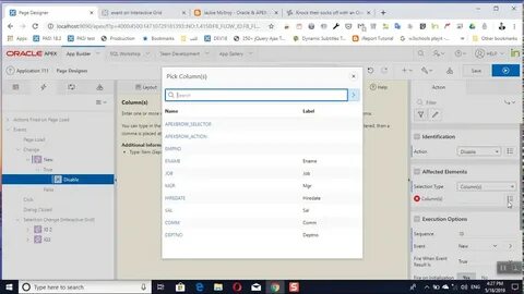 Selection columns
