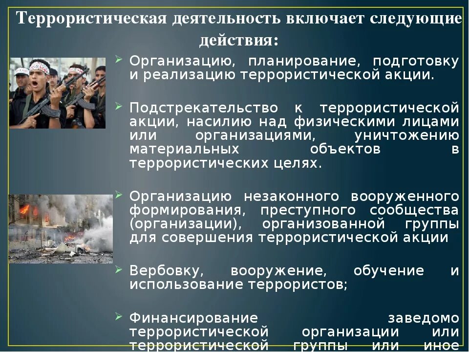 Какие методы используются в вербовочной работе тест. Террористическая деятельность. Террористические методы. Виды терроризма ОБЖ. Психологическая структура террористической деятельности.