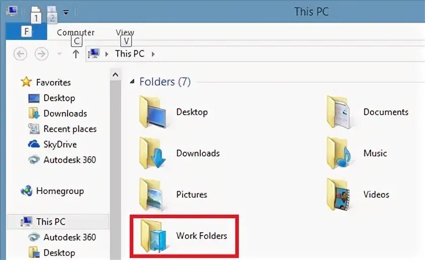 Working folder. Work folder.